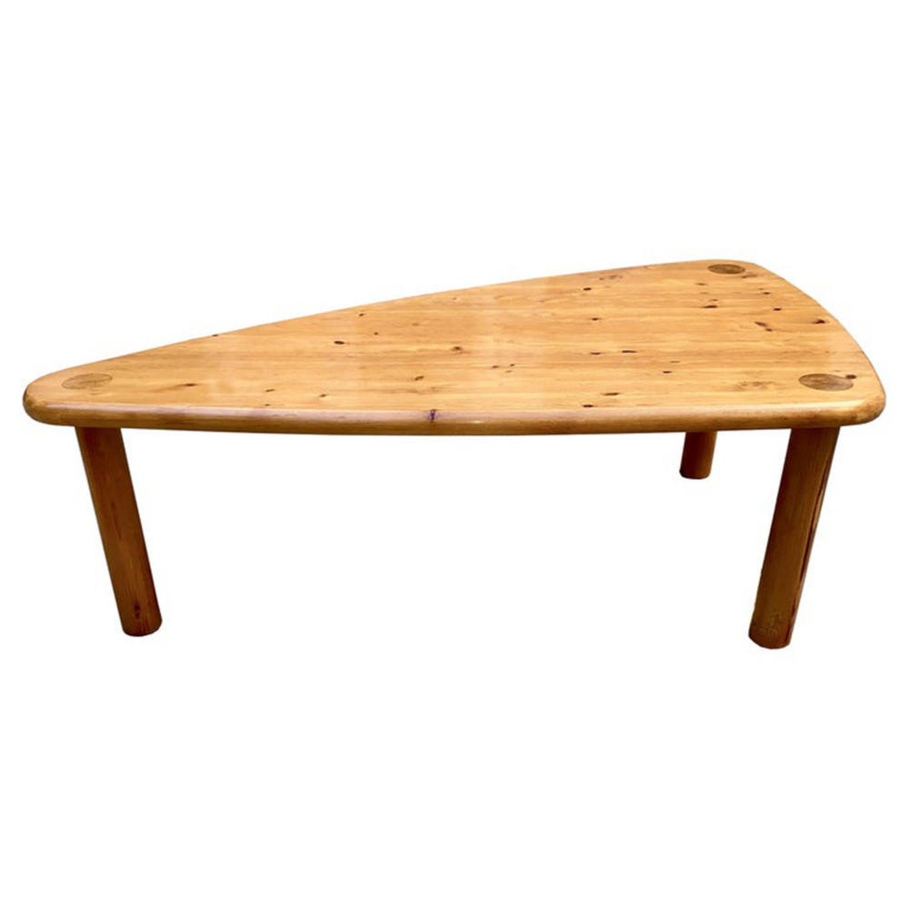 Table scandinave forme libre Charlotte Perriand.  Rainer Daumiller - Hirtshals Savvaerk circa 1970.